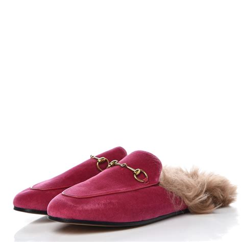 gucci fur slippers pink|gucci fur slippers review.